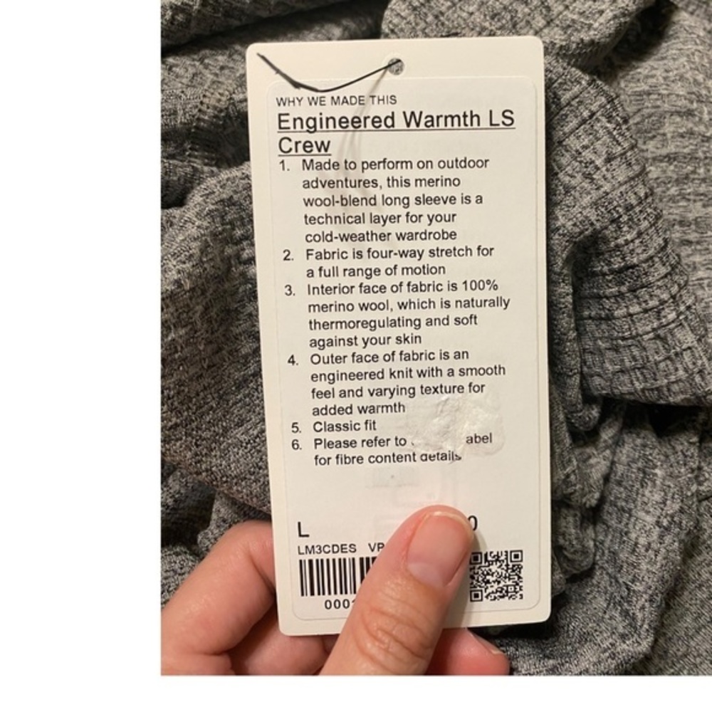 Lululemon Long-Sleeve Crew mens L NWT - Picture 8 of 9